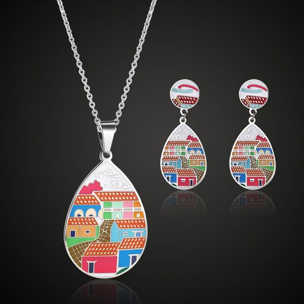2020 new year russian jewelry perfect enamel house design stainless steel accessory fashion women gold-color pendant & necklace, Golden;silver
2020 new year russian jewelry perfect enamel house design stainless steel accessory fashion women gold-color pendant & necklace, Golden;silver