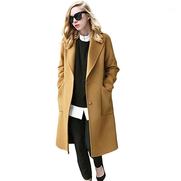 women winter 2020 coats woolen coat large size woman's coat long section winter woman loose cardigan female1, Black
women winter 2020 coats woolen coat large size woman's coat long section winter woman loose cardigan female1, Black