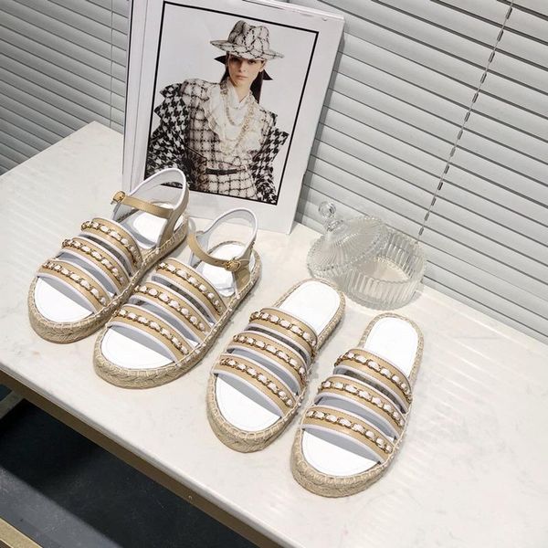 women's shoes 2021 new fashion brand casual sandals chain genuine leather ladies handmade weave flats slippers summer, Black
women's shoes 2021 new fashion brand casual sandals chain genuine leather ladies handmade weave flats slippers summer, Black
