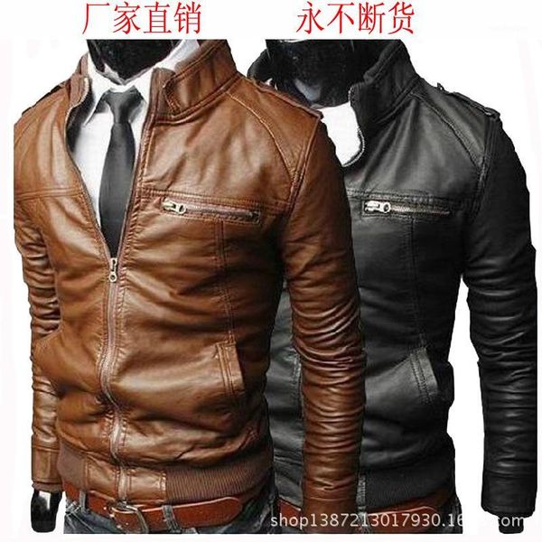 men's wear men locomotive leather coat 2019 autumn and winter new style leather coat korean-style slim fit men's jackets1, Black
men's wear men locomotive leather coat 2019 autumn and winter new style leather coat korean-style slim fit men's jackets1, Black
