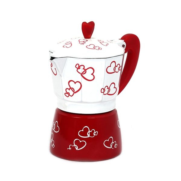 red heart print coffee maker aluminum alloy moka pot espresso mocha latte filter q1221
red heart print coffee maker aluminum alloy moka pot espresso mocha latte filter q1221