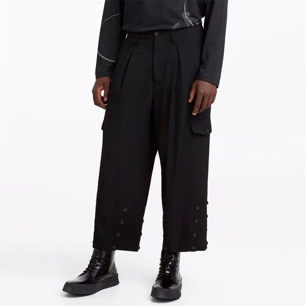 multi-breasted trousers, multifunctional straight-leg pants, adjustable boots1, Black 
multi-breasted trousers, multifunctional straight-leg pants, adjustable boots1, Black