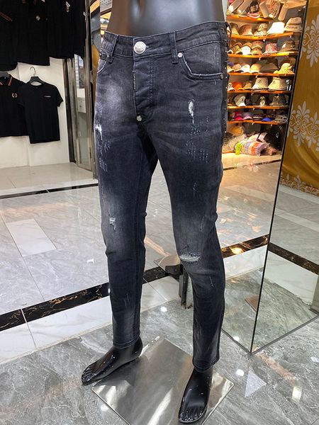 20ss mens jeans distressed ripped biker jeans slim fit motorcycle biker denim jeans fashion stylist pants, Blue
20ss mens jeans distressed ripped biker jeans slim fit motorcycle biker denim jeans fashion stylist pants, Blue