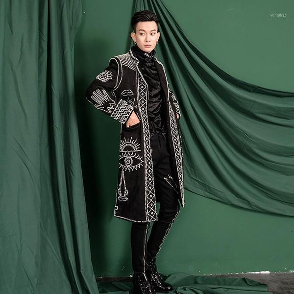men asia real size black baroque embroidery beading event/red carpet/stars/luxury long coat/stage performance/studio/dance/club1, White;black
men asia real size black baroque embroidery beading event/red carpet/stars/luxury long coat/stage performance/studio/dance/club1, White;black