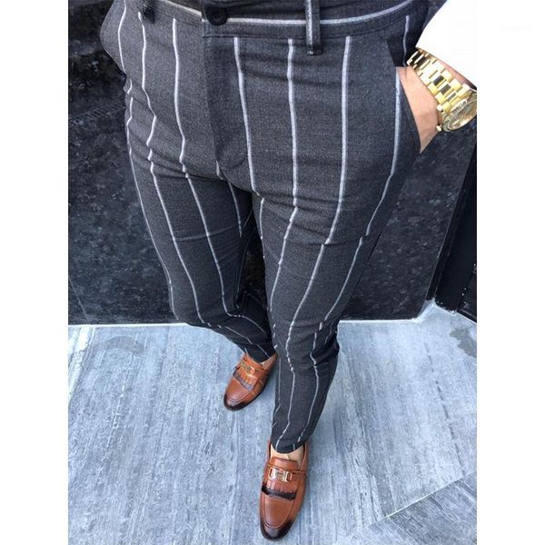 new autumn men's fashion stripe social pants casual slim fit business elastic long trousers male cotton party button streetwear1, Black
new autumn men's fashion stripe social pants casual slim fit business elastic long trousers male cotton party button streetwear1, Black