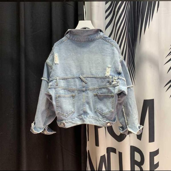 new retro jeans jacket 2020 fall cowboy jacket women's fashion pocket burr stitching hole ripped denim jackets short coats1, Black;brown
new retro jeans jacket 2020 fall cowboy jacket women's fashion pocket burr stitching hole ripped denim jackets short coats1, Black;brown