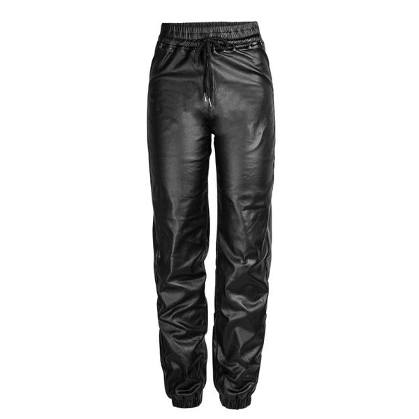 women's jeans faux leather pants women plus size elastic tie waist trousers autumn winter thick pu black, Blue 
women's jeans faux leather pants women plus size elastic tie waist trousers autumn winter thick pu black, Blue