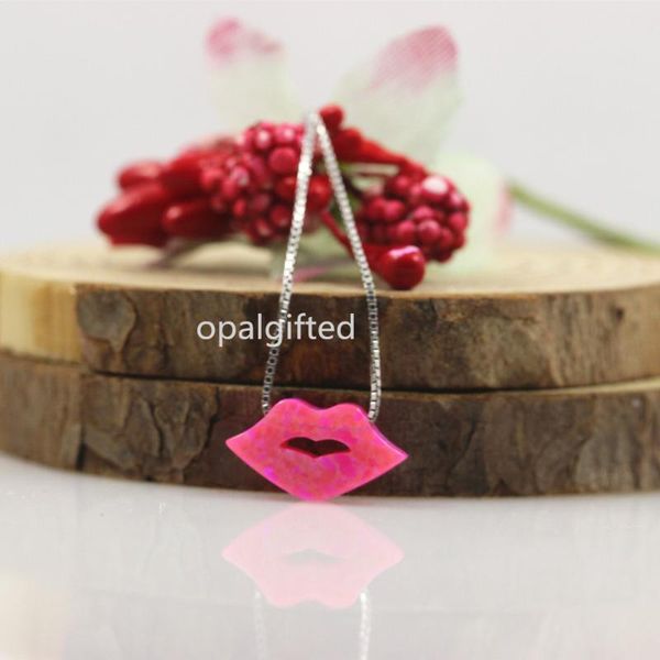 chains (1pc/lot) opal lips synthetic 8*15mm lip/kiss pendant necklace for women gift love fashion 925, Silver
chains (1pc/lot) opal lips synthetic 8*15mm lip/kiss pendant necklace for women gift love fashion 925, Silver