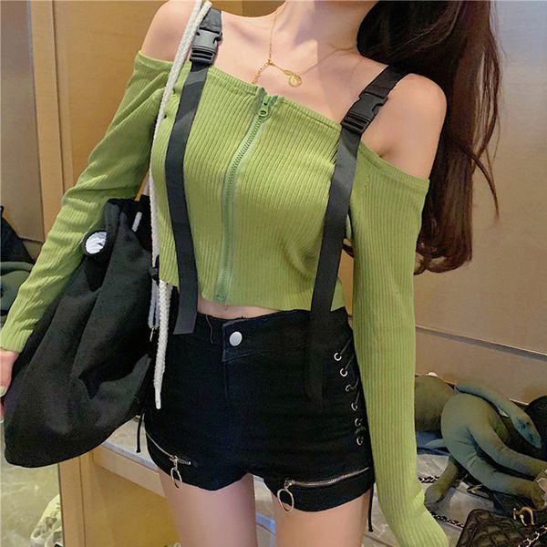 new off 2021 the shoulder s women girdle female blouse long strain punk shirts harvest high street eri8, White
new off 2021 the shoulder s women girdle female blouse long strain punk shirts harvest high street eri8, White