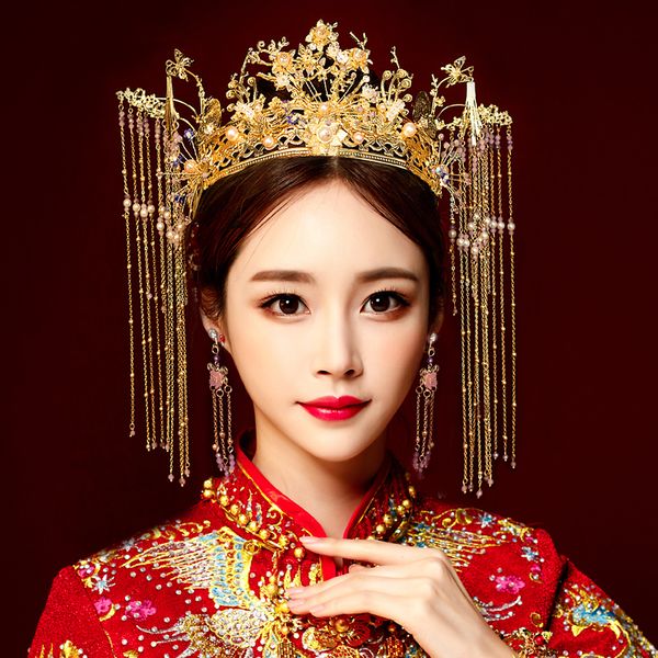mchinese невеста женщины роскоши кисточки древнего костюма феникс корона свадьба xiuhe головного убор 2020 новый стиль к, Silver
mchinese невеста женщины роскоши кисточки древнего костюма феникс корона свадьба xiuhe головного убор 2020 новый стиль к, Silver