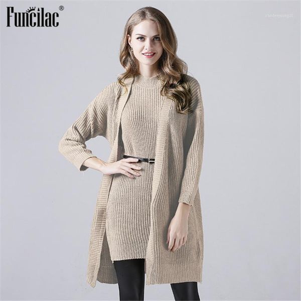 women's wool & blends funcilac knitted jacket + sleeveless dress solid set autumn / winter women's long paragraph sweater cardigan, Black
women's wool & blends funcilac knitted jacket + sleeveless dress solid set autumn / winter women's long paragraph sweater cardigan, Black