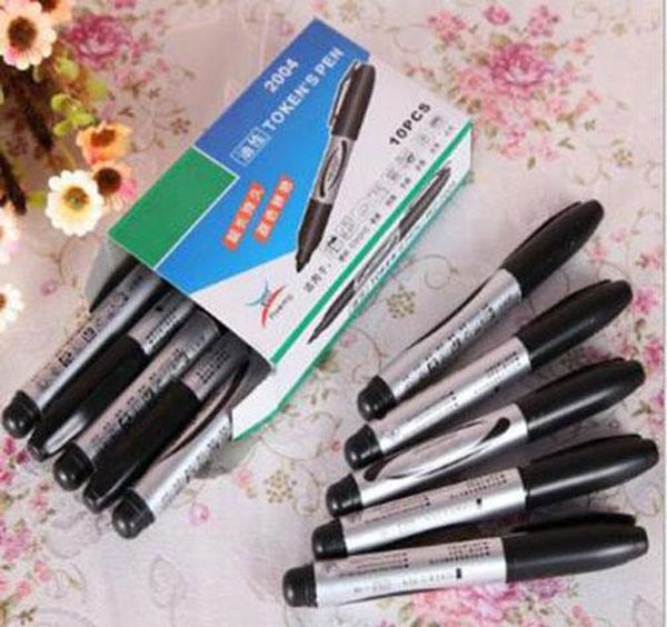 Waterproof Black Permanent Oil-based Paint Marker Pen For Wood Plastic Whiteboard Glass Office School Supplies Wmtkpy Dh_garden