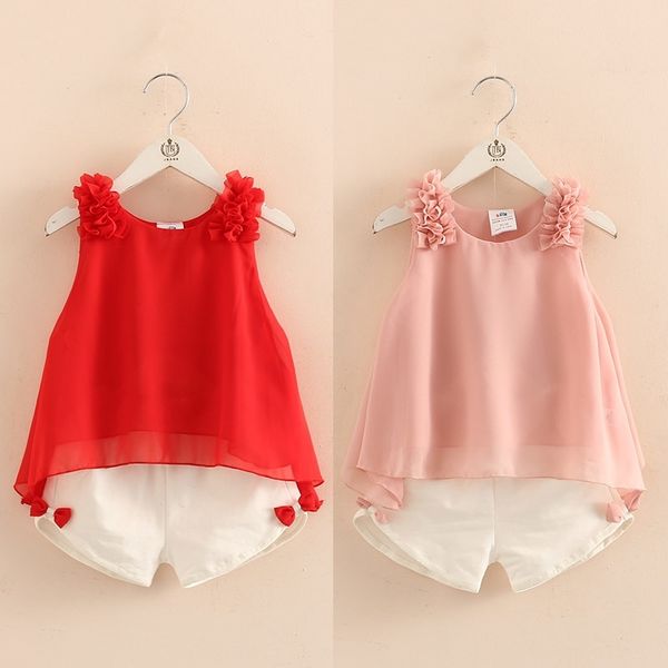 casual cute 2 3-4 6 8 10 years solid color bow flower sleeveless t-shirt+shorts 2 pcs baby kids girls summer clothing set y200325, White
casual cute 2 3-4 6 8 10 years solid color bow flower sleeveless t-shirt+shorts 2 pcs baby kids girls summer clothing set y200325, White