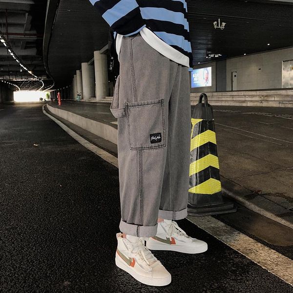 2021 spring new men jean pants hip hop streetwear loose large size harem pant vintage mens clothing straight casual jogger pant, Black
2021 spring new men jean pants hip hop streetwear loose large size harem pant vintage mens clothing straight casual jogger pant, Black