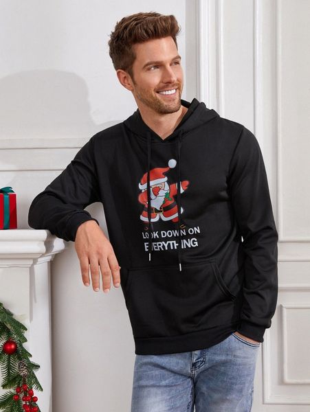 men christmas print drawstring hoodie z0gl#, Black
men christmas print drawstring hoodie z0gl#, Black