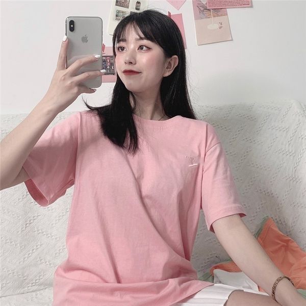 small sweet potato new summer all-match multi-color embroidered letters street casual hook couple men's and women's t-shirt, White;black
small sweet potato new summer all-match multi-color embroidered letters street casual hook couple men's and women's t-shirt, White;black