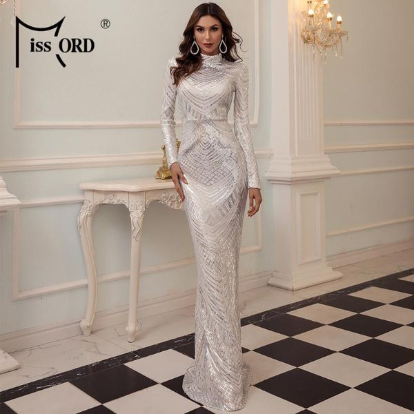 casual dresses missord 2021 women autumn winter elegant high neck sequins dress long sleeve maxi bodycon female evening party m0649, Black;gray
casual dresses missord 2021 women autumn winter elegant high neck sequins dress long sleeve maxi bodycon female evening party m0649, Black;gray