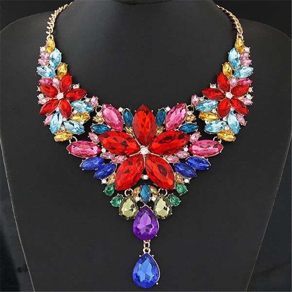 chokers women's crystal statement necklace bib chunky ladies baroque elegant alloy red light blue rainbow 40+5 cm jewelry, Golden;silver
chokers women's crystal statement necklace bib chunky ladies baroque elegant alloy red light blue rainbow 40+5 cm jewelry, Golden;silver