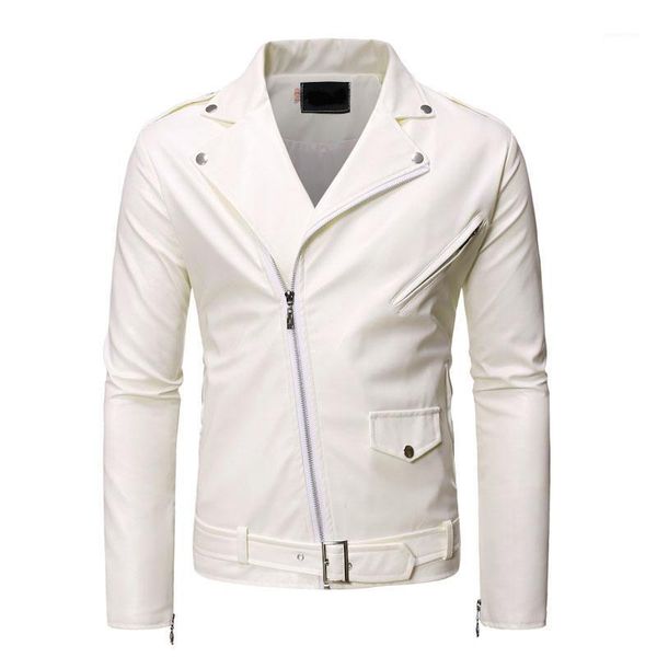 markyi 2020 new arrival white jacket leather men good quality zipper motorcycle jacket for men1, Black
markyi 2020 new arrival white jacket leather men good quality zipper motorcycle jacket for men1, Black
