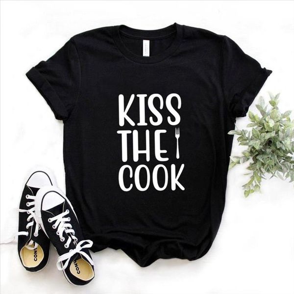 kiss the cook print women tshirt cotton casual funny t shirt gift lady yong girl tee 6 color a 1152, White 
kiss the cook print women tshirt cotton casual funny t shirt gift lady yong girl tee 6 color a 1152, White