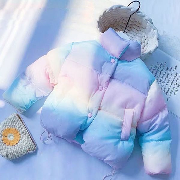 girls' autumn winter jacket 0-6 years old children's down and thickened rainbow cotton padded baby, Black
girls' autumn winter jacket 0-6 years old children's down and thickened rainbow cotton padded baby, Black