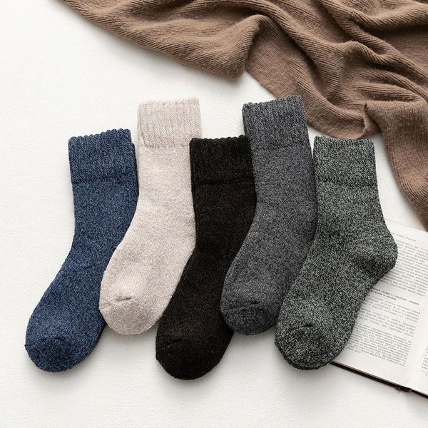 men's socks 5 pair/lot wool winter warm stripe casual calcetines hombre thick male, Black
men's socks 5 pair/lot wool winter warm stripe casual calcetines hombre thick male, Black