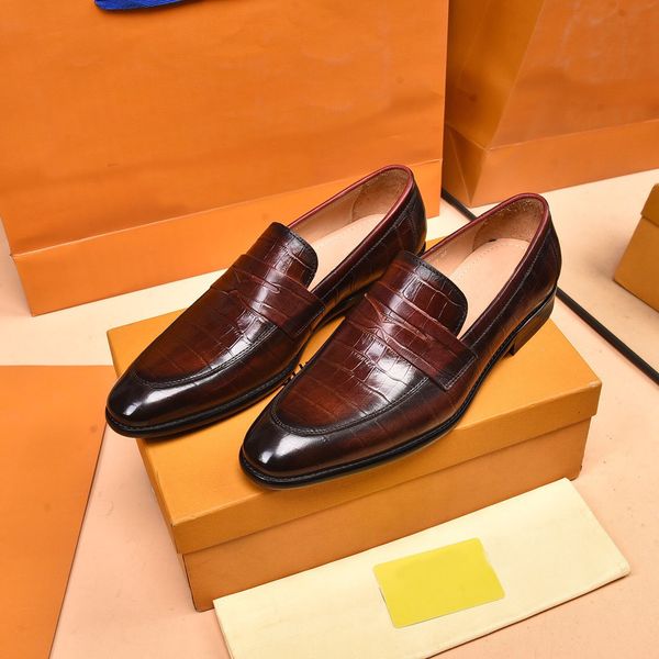 2022 men designer fashion genuine leather dress shoes brand wedding formal business oxford shoes mens casual flats size 38-45, Black
2022 men designer fashion genuine leather dress shoes brand wedding formal business oxford shoes mens casual flats size 38-45, Black