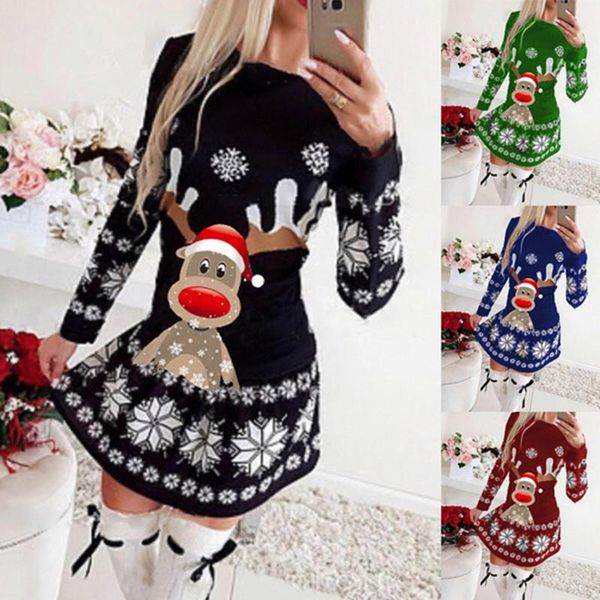 4# christmas 2021 women's dresses long-sleeved round neck christmas printed snowflake party dress vestido de mujer, Black;gray
4# christmas 2021 women's dresses long-sleeved round neck christmas printed snowflake party dress vestido de mujer, Black;gray