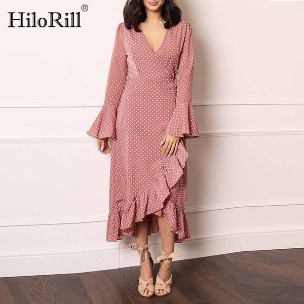women chic polka dot long dress female elegant ruffles split party dresses 2020 ladies v neck flare sleeve casual maxi dress1, Black;gray
women chic polka dot long dress female elegant ruffles split party dresses 2020 ladies v neck flare sleeve casual maxi dress1, Black;gray