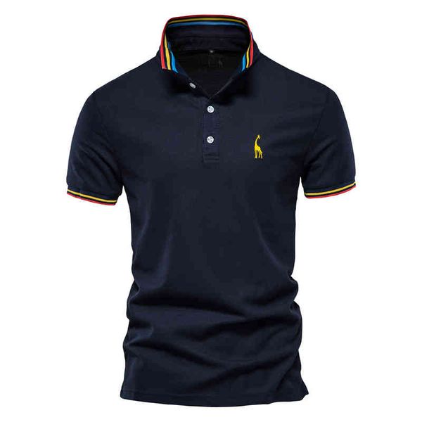 aiopeson new summer polo men solid giraffe embroidery short sleeve shirts for fashion stand collar s, White;black
aiopeson new summer polo men solid giraffe embroidery short sleeve shirts for fashion stand collar s, White;black
