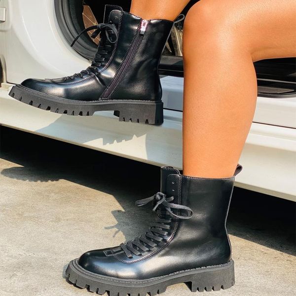 white black pu leather ankle boots women autumn winter round toe lace up shoes woman fashion motorcycle platform botas
white black pu leather ankle boots women autumn winter round toe lace up shoes woman fashion motorcycle platform botas