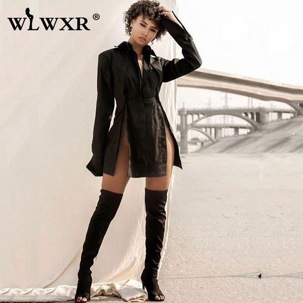 wlwxr white black long sleeve slit mini shirt dress women fall 2020 streetwear sheath short dress female skater ladies, Black;gray
wlwxr white black long sleeve slit mini shirt dress women fall 2020 streetwear sheath short dress female skater ladies, Black;gray