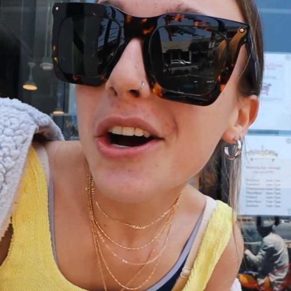 vintage fashion oversized square sunglasses women men designer travel retro rivet big frame sun glasses shades, White;black
vintage fashion oversized square sunglasses women men designer travel retro rivet big frame sun glasses shades, White;black