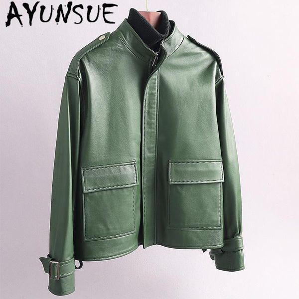 ayunsue women's leather jacket real sheepskin coat female spring autumn coats and jackets women short 2020 mujer chaqueta 9141, Black
ayunsue women's leather jacket real sheepskin coat female spring autumn coats and jackets women short 2020 mujer chaqueta 9141, Black