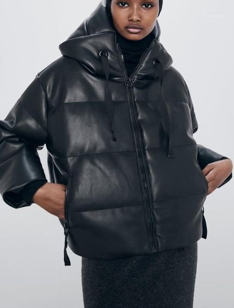black parkas zipper faux leather coat winter hooded jacket women cotton-padded thicker warm bread coat european clothing 20201
black parkas zipper faux leather coat winter hooded jacket women cotton-padded thicker warm bread coat european clothing 20201