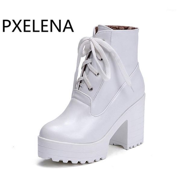 pxelena chunky block square high heels ankle boots women black white lace up platform punk gothic motorcycle boots 34-431
pxelena chunky block square high heels ankle boots women black white lace up platform punk gothic motorcycle boots 34-431