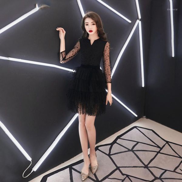 banquet dress evening dress female 2020 new long-sleeved little black skirt annual meeting temperament party sequin short1, Red
banquet dress evening dress female 2020 new long-sleeved little black skirt annual meeting temperament party sequin short1, Red