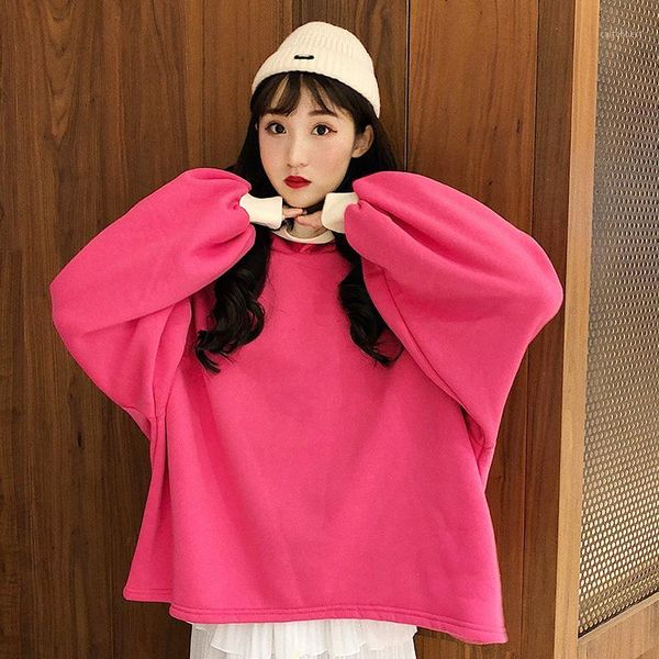 women's hoodies & sweatshirts regular long sleeve casual sweatshirt women fashionable solid color kawaii harajuku female pullover winte, Black
women's hoodies & sweatshirts regular long sleeve casual sweatshirt women fashionable solid color kawaii harajuku female pullover winte, Black