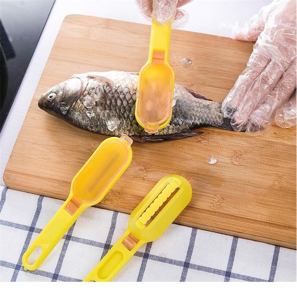 creative fish scale scraper fish knife kitchen accessories stainless steel plastic fish scale planing seafood tool sqcmre 
creative fish scale scraper fish knife kitchen accessories stainless steel plastic fish scale planing seafood tool sqcmre