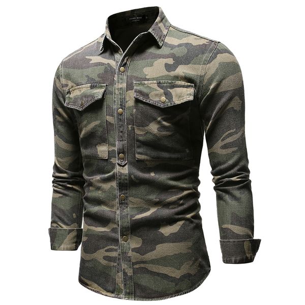2021 negizber camouflage long sleeve denim casual single lapel breasted male fashion new man's shirt spring men's shirts blpi, White;black
2021 negizber camouflage long sleeve denim casual single lapel breasted male fashion new man's shirt spring men's shirts blpi, White;black