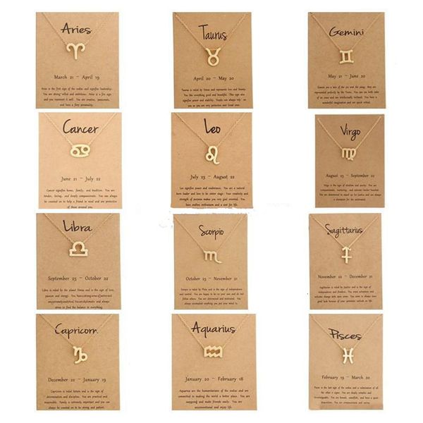 with 12 constellation card necklaces gift zodiac sign pendant gold chains necklace for men women fashion jewelry inr
with 12 constellation card necklaces gift zodiac sign pendant gold chains necklace for men women fashion jewelry inr
