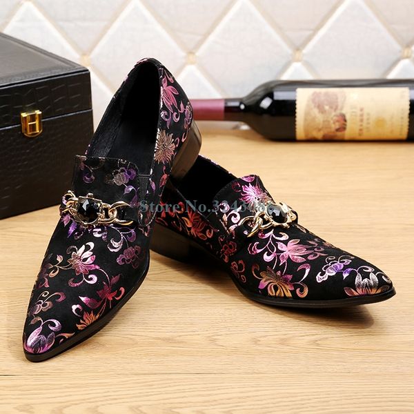 floral pointed toe shallow flat shoes jewel buckle strap men's shoes fashion gentleman casual wedding banquet party, Black
floral pointed toe shallow flat shoes jewel buckle strap men's shoes fashion gentleman casual wedding banquet party, Black