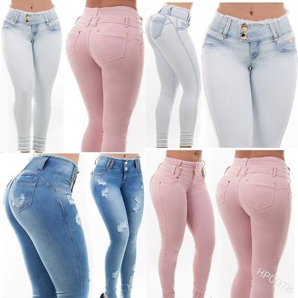 2020 new fashion skinny elasticity denim pants for women office lady elegangt high waist pengcil pants women jeans trousers, Blue
2020 new fashion skinny elasticity denim pants for women office lady elegangt high waist pengcil pants women jeans trousers, Blue