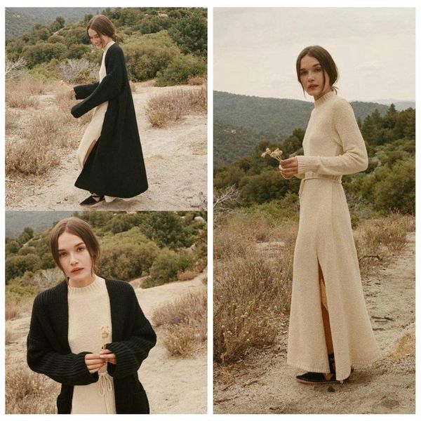 2020 autumn and winter wool thick knit cardigan solid color long loose sweater coat women, White
2020 autumn and winter wool thick knit cardigan solid color long loose sweater coat women, White