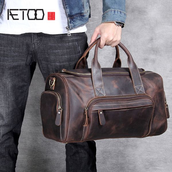 aetoo handmade head cowhide large travel bag men and women european retro hand luggage bag
aetoo handmade head cowhide large travel bag men and women european retro hand luggage bag