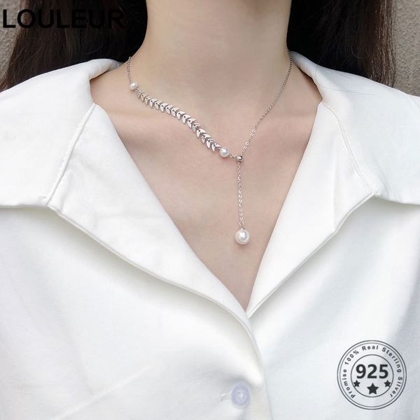 louleur news 925 sterling silver necklace gold/silver wheat ear pearl necklace for women summer fashion fine jewelry q0531
louleur news 925 sterling silver necklace gold/silver wheat ear pearl necklace for women summer fashion fine jewelry q0531