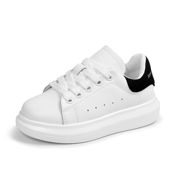 for boys autumn white children teenager sport shoes casual leather sneaker in girls, Black
for boys autumn white children teenager sport shoes casual leather sneaker in girls, Black