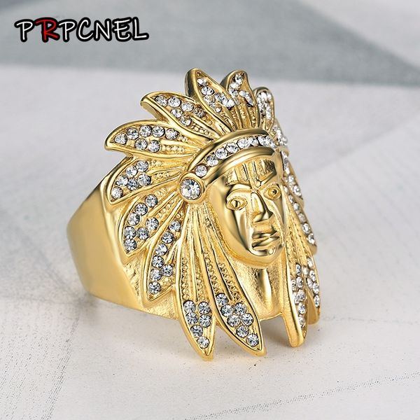 us size 8-13 gold color cool indian people 316l stainless steel with zircon jewelry band party men ring, Golden;silver
us size 8-13 gold color cool indian people 316l stainless steel with zircon jewelry band party men ring, Golden;silver