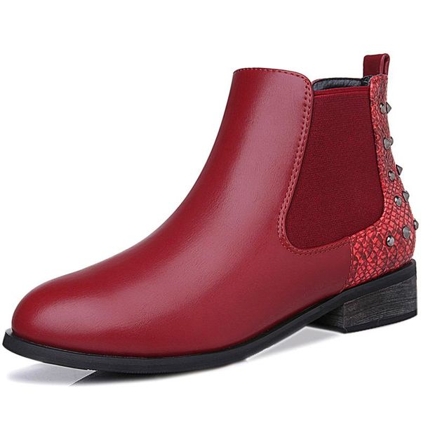 boots fashion women shoes pu leather square heels round toe slip-on autumn/winter ankle 3-105, Black
boots fashion women shoes pu leather square heels round toe slip-on autumn/winter ankle 3-105, Black