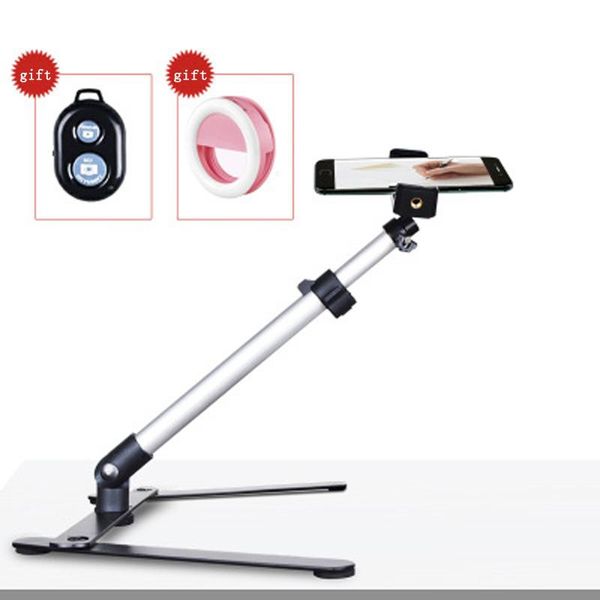 pgraphy adjustable table mini monopod set aluminum alloy stand+phone clip fill-in light bluetooth control
pgraphy adjustable table mini monopod set aluminum alloy stand+phone clip fill-in light bluetooth control